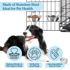 PETMAKER tazones elevados de acero para mayor comodidad al comer