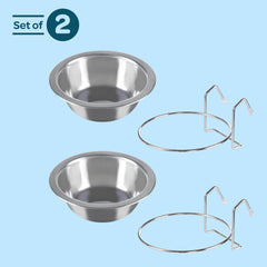 PETMAKER tazones para perro con gancho y montaje en jaula