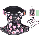 Arnés Petmolico No Pull para perro rosa mediano, cómodo y ajustable para paseos.