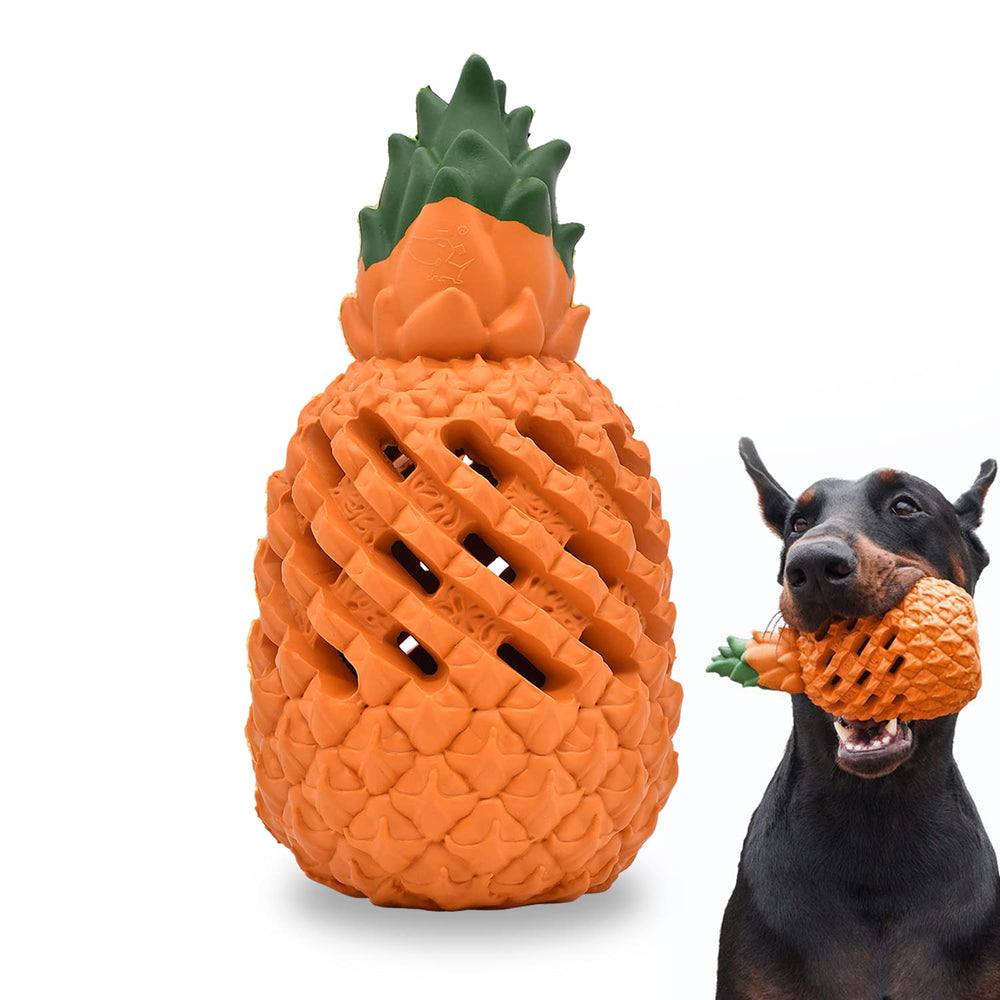 Petopia Piña duradera con caucho natural, ideal para masticadores agresivos.