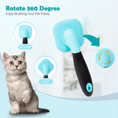 PETPAWJOY cepillo masajea suavemente la piel de la mascota.