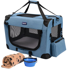 Petprsco jaula perro portatil plegable 24x17x17 ideal para viaje y descanso en casa
