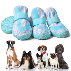 Zapatos PETQYS para perros con malla transpirable protegen las patitas durante paseos
