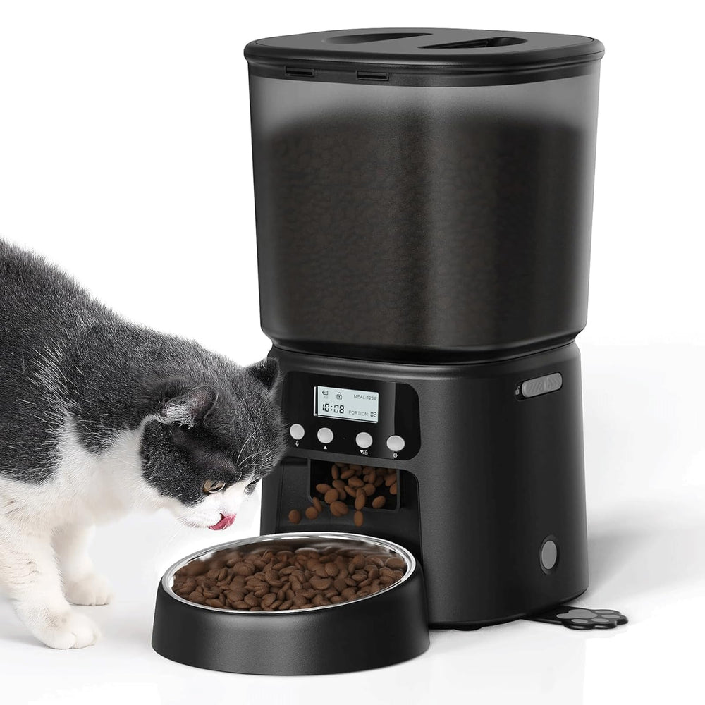 Petrice comedero automático para gatos con 4L, alimento a tiempo para tu mascota.