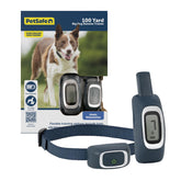 PetSafe entrenador remoto y collar visto frontal para entrenamiento a distancia.