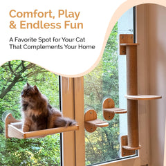 Pet Savvy estante de pared junto a la ventana para juego y observación