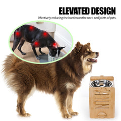 Petschat base de bambú que sostiene el tazón de forma estable y elegante.