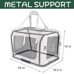 Petseek capacidad para dos gatos, espacio ideal para viaje.