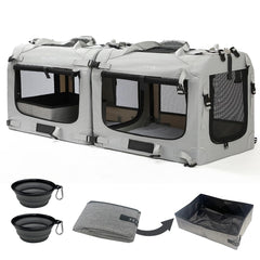 Petseek transportín extragrande para gatos, apertura frontal facilita entradas y cargas.