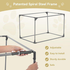 Petsfit caja-perro-tension-ajustable demuestra ajuste preciso para mantener la forma.