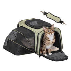 Petsfit transportín expandible para gatos con ventana amplia y más espacio