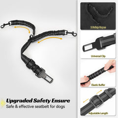 Petsfit correas de seguridad extensibles con amortiguador para movimientos cómodos.