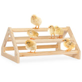PETSFIT percha para pollitos: barra reposo natural en madera