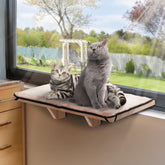 PETSFIT percha de ventana para gatos 2, vista frontal del soporte estable para dos felinos