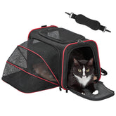 Petsfit portador expandible ofrece espacio extra para la mascota durante el viaje