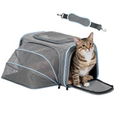Portador Petsfit para gato pequeno expandible ofrece mayor espacio para dormir durante viajes