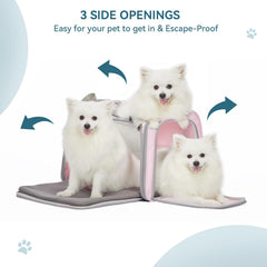 Petsfit transportín con dos puertas laterales para acceso práctico.