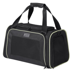 Transportín Petsfit para mascotas, aprobado para aerolíneas, manta extensible incluida para confort en viaje.