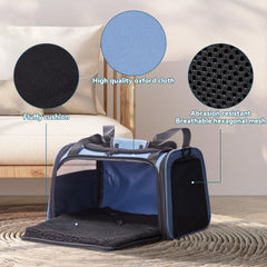 Ventilación óptima con malla en cuatro paneles para ver a tu mascota