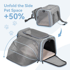 Petsfit ventanas de malla ventiladas permiten ver a la mascota con aire fresco.