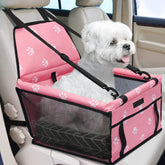 PetsHome asiento para perros en coche rosa, cómodo y seguro para paseos
