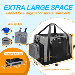 Transportín Petskd plegable para almacenamiento fácil en casa.