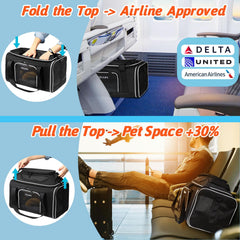Portador Petskd compacto apto para cabina de avión bajo el asiento.