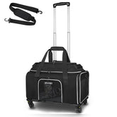 Petskd transportín para mascotas con ruedas, vista frontal, movilidad suave para viajar