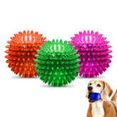 PetSport Gorilla Spiky Ball en acción para perros pequeños, listo para juego activo