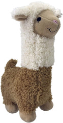 PetSport Dolly Llama, juguete-perro-grande-peluche para juego interactivo con mordida suave