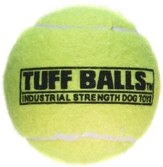 Pelota de tenis PetSport Tuff Ball mediana para juego activo y dientes sanos.