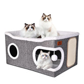 PETTDATE cama gato extra grande doble nivel, ideal para multigatos.
