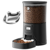 PETULTRA alimentador automático para gatos, vista frontal, distribuye porciones precisas para cada comida.