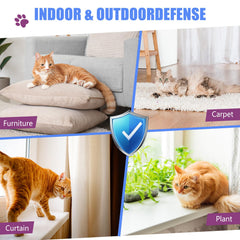 Peturarion, gato evitando arañazos en mueble tras el rociado.