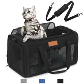 Petux portador de mascotas con aprobación de aerolínea y entrada superior para acceso rápido