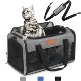 Petux transportín para aerolíneas bajo asiento, práctico y estable para mascotas