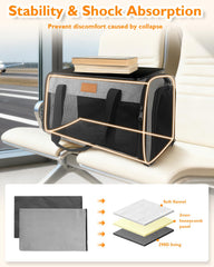 Petux transportín con malla de tres lados para ventilación y visibilidad