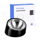 Petvillage cuenco inclinado 15° para comer limpio en razas de rostro corto.