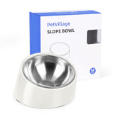 Petvillage tazón inclinable para perros, dirige la comida al centro y minimiza derrames.
