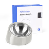Petvillage tazón para perro inclinado 15 grados facilita comer con menos derrames.