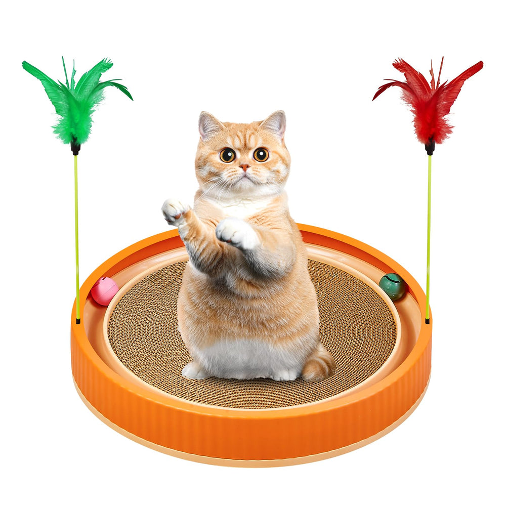 PetZen Garden rascador circular extra grande naranja para gatos grandes
