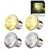 Bombilla PewinGo de calor 50W con UVA UVB para reptiles, ideal para terrarios.