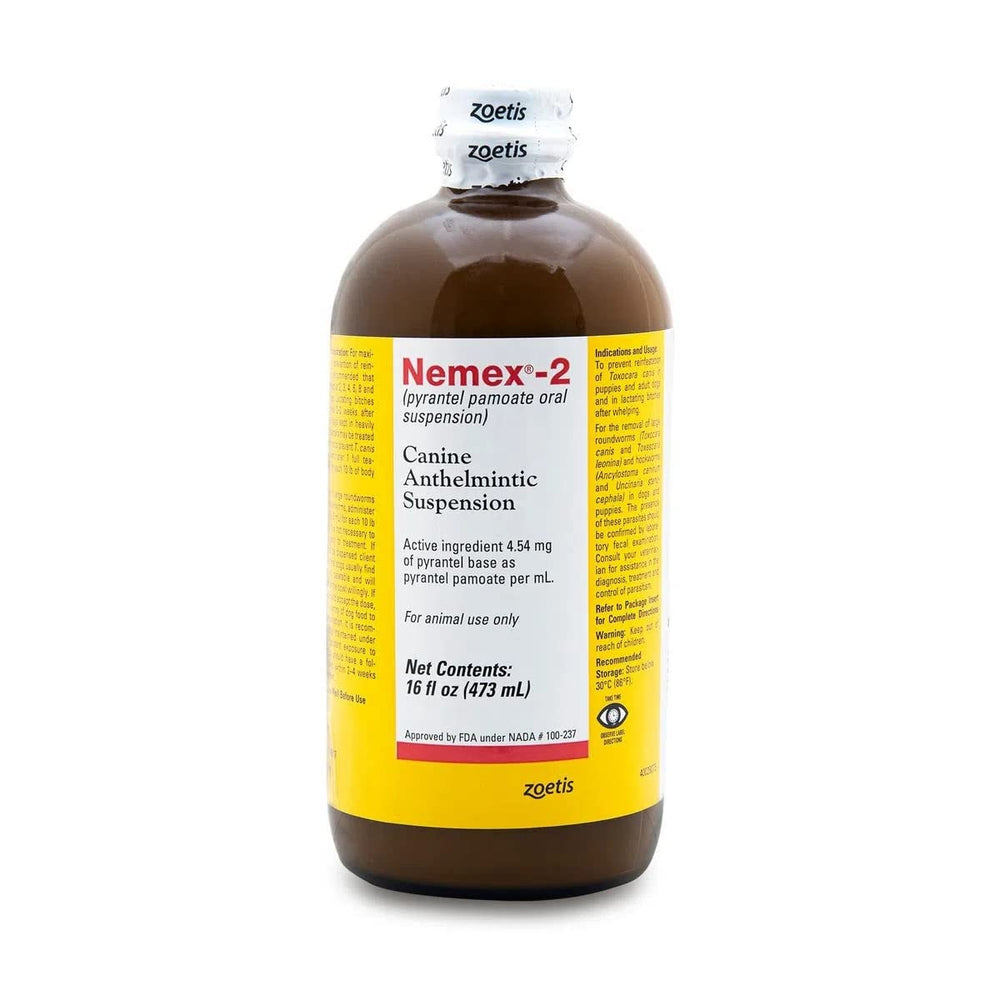 Pfizer Nemex 2-16 oz: botella de suspensión para perros, fácil de administrar