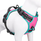 PHOEPET arnés reflectante XL rosa con 3 hebillas para ponérselo sin pasar por la cabeza