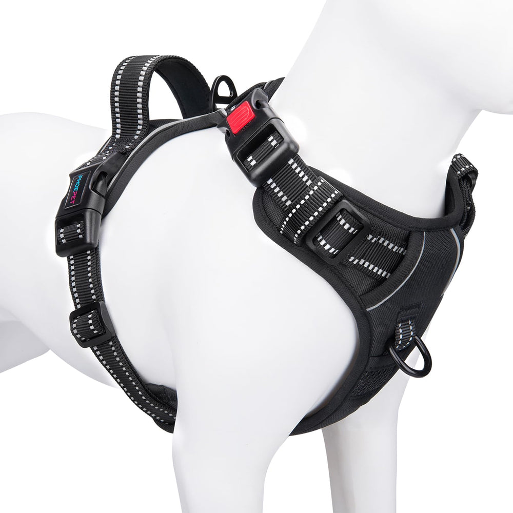 PHOEPET arnés sin tirón para perro pequeño con clip frontal, ideal para paseos sin tirar.