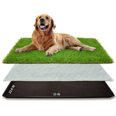 PICK FOR LIFE cesped artificial para perros en cajón de entrenamiento 35x22-6 pulgadas, útil para entrenamiento en casa