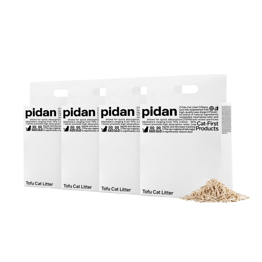 Pidan arena de tofu apta para inodoro con aglomerante para gatos.