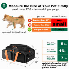 Pidipiti transportín con techo expandible para mayor comodidad de la mascota.