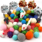Pietypet 60pack: variedad de bolas para gatos para juego diario.
