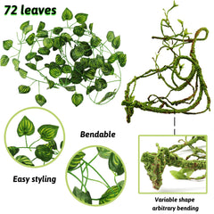 PietyPet hiedras-mini dos-estilos para acoger reptiles y decorar.